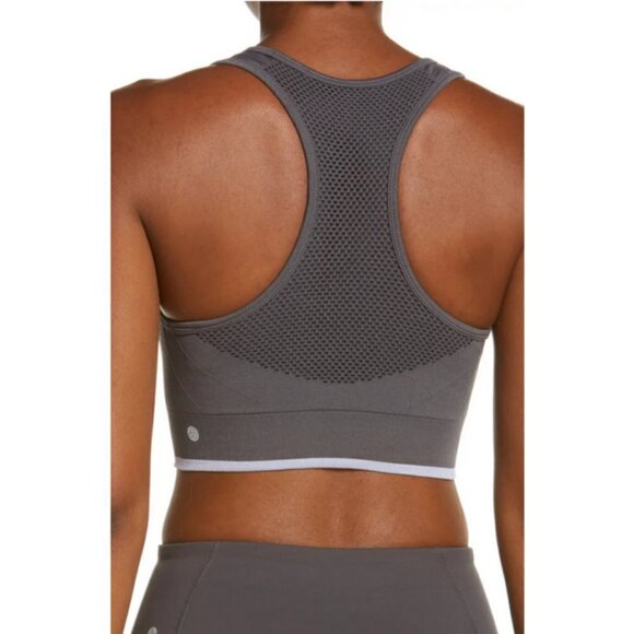 💕ZELLA💕 Pulse Seamless Sports Bra ~ Grey Forged Small S NWT - Picture 2 of 14